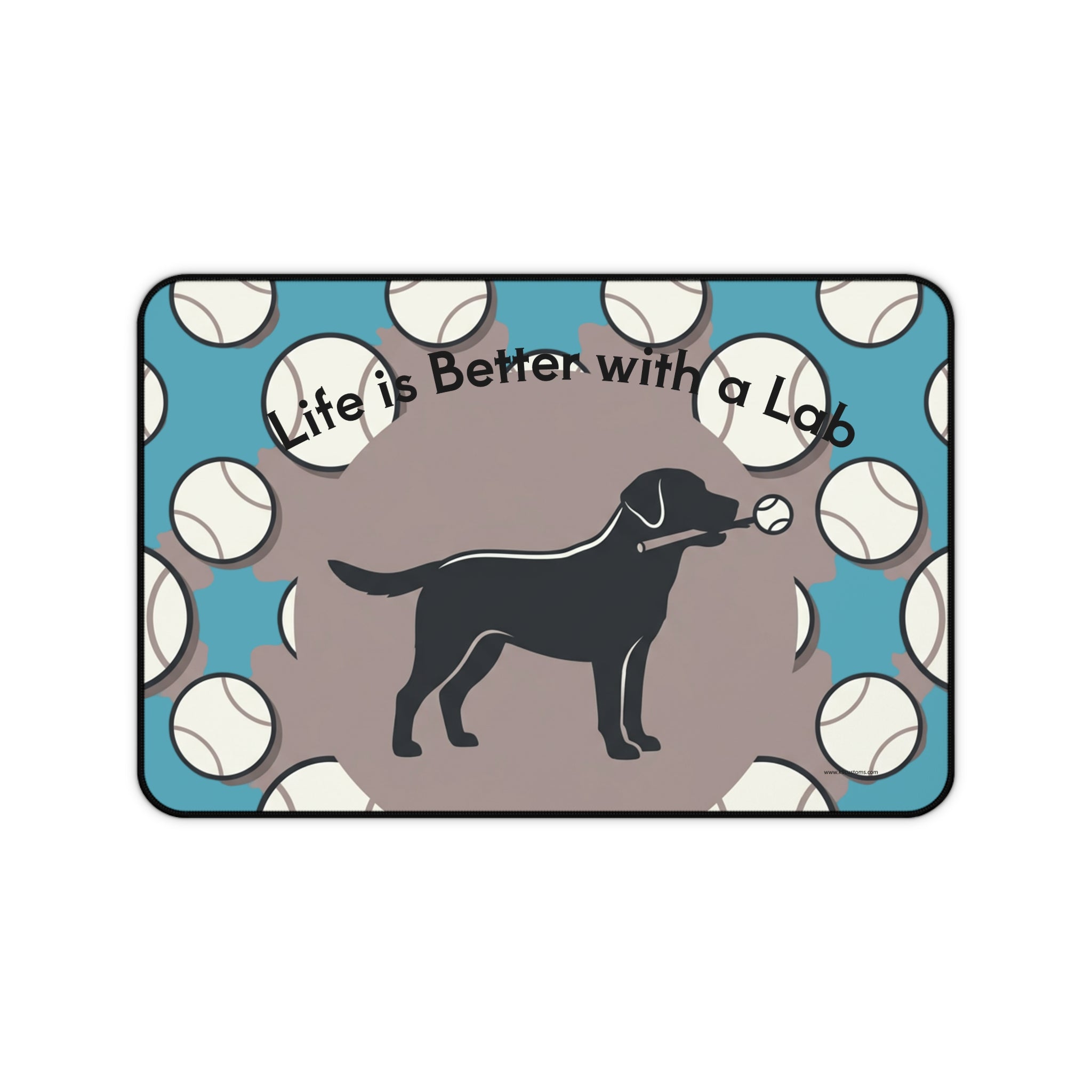 Lab Retriever Desk Mat — "Life is Better with a Lab" Mousepad