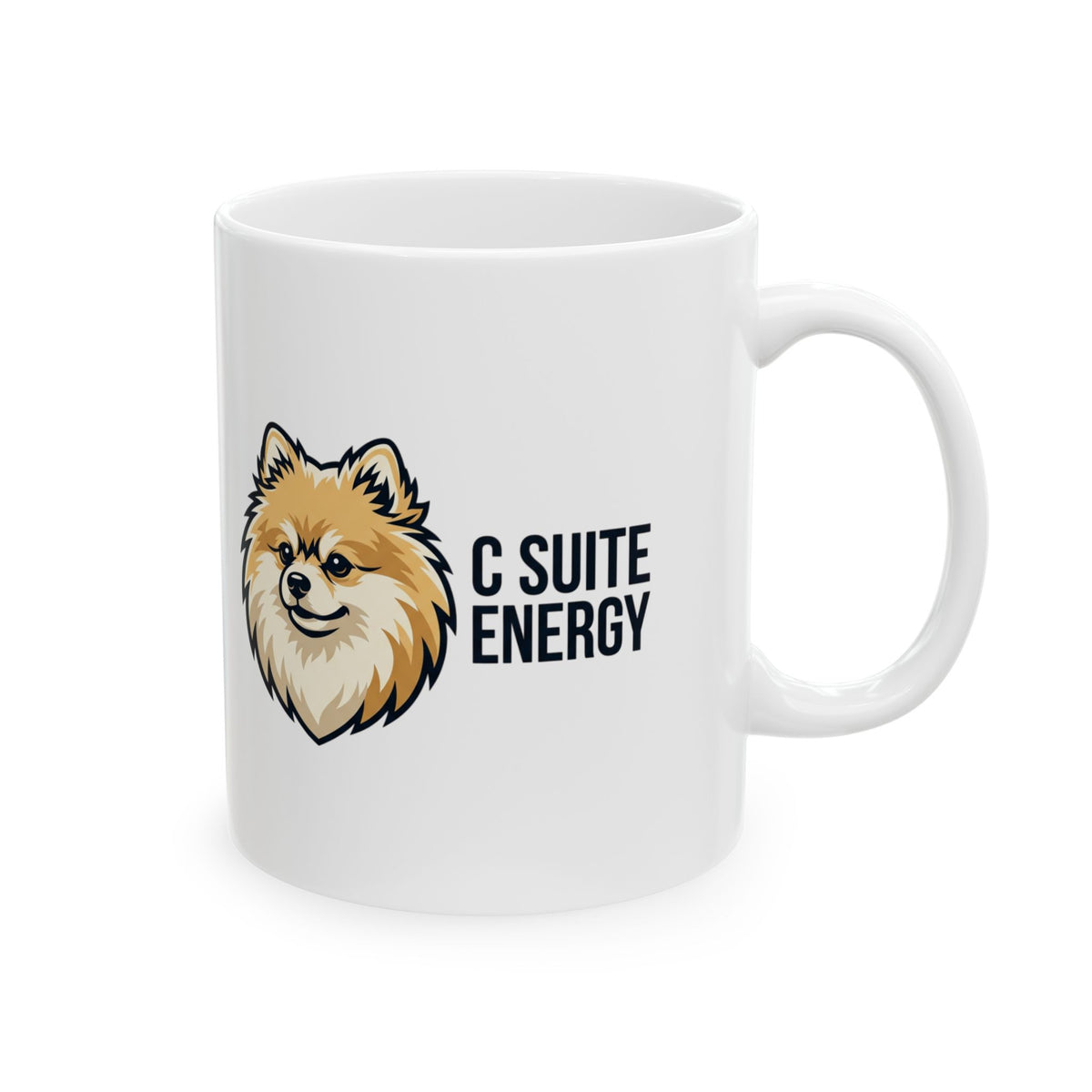 Pomeranian Energy Ceramic Mug – Cute Pomeranian Dog Coffee Cup (11oz, 15oz)