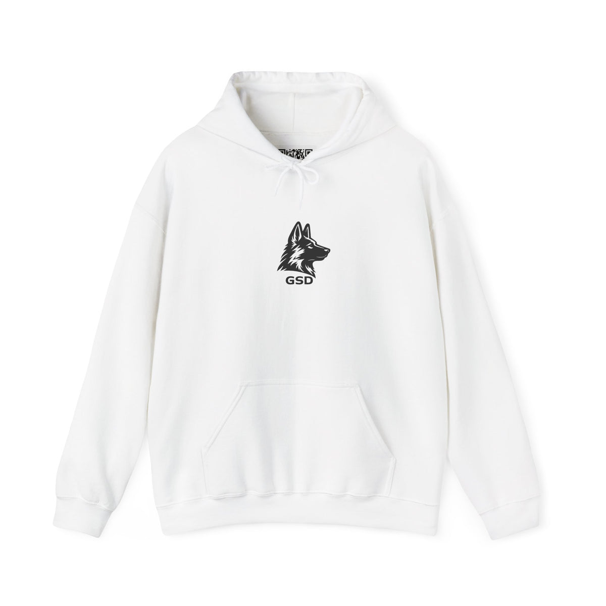 German Shepherd Hoodie - "I Can Run What's Your SuperPower" - Word Cloud Dog Silhouette Graphic Sweatshirt