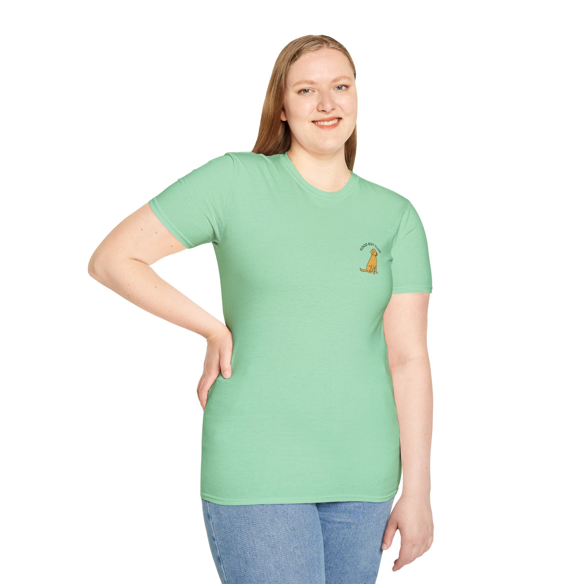 Golden Retriever Good Boy Club Print T-Shirt