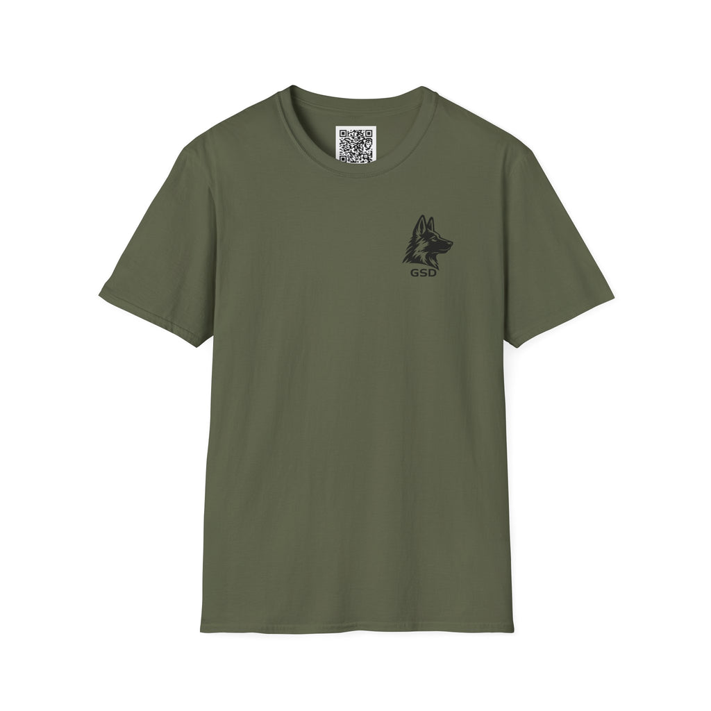 German Shepherd "I can run 30 MPH...What's your super power?" T‑Shirt
