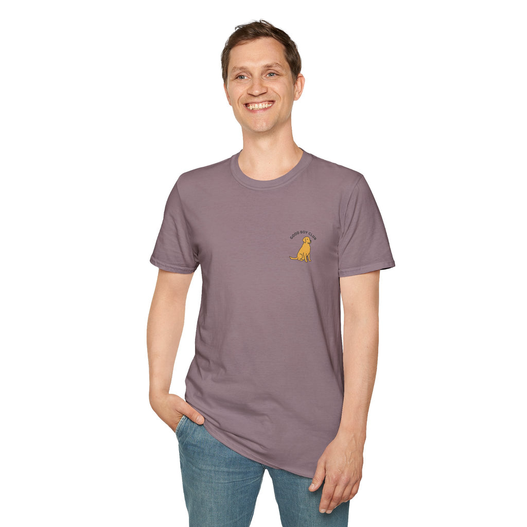 Golden Retriever Good Boy Club Print T-Shirt