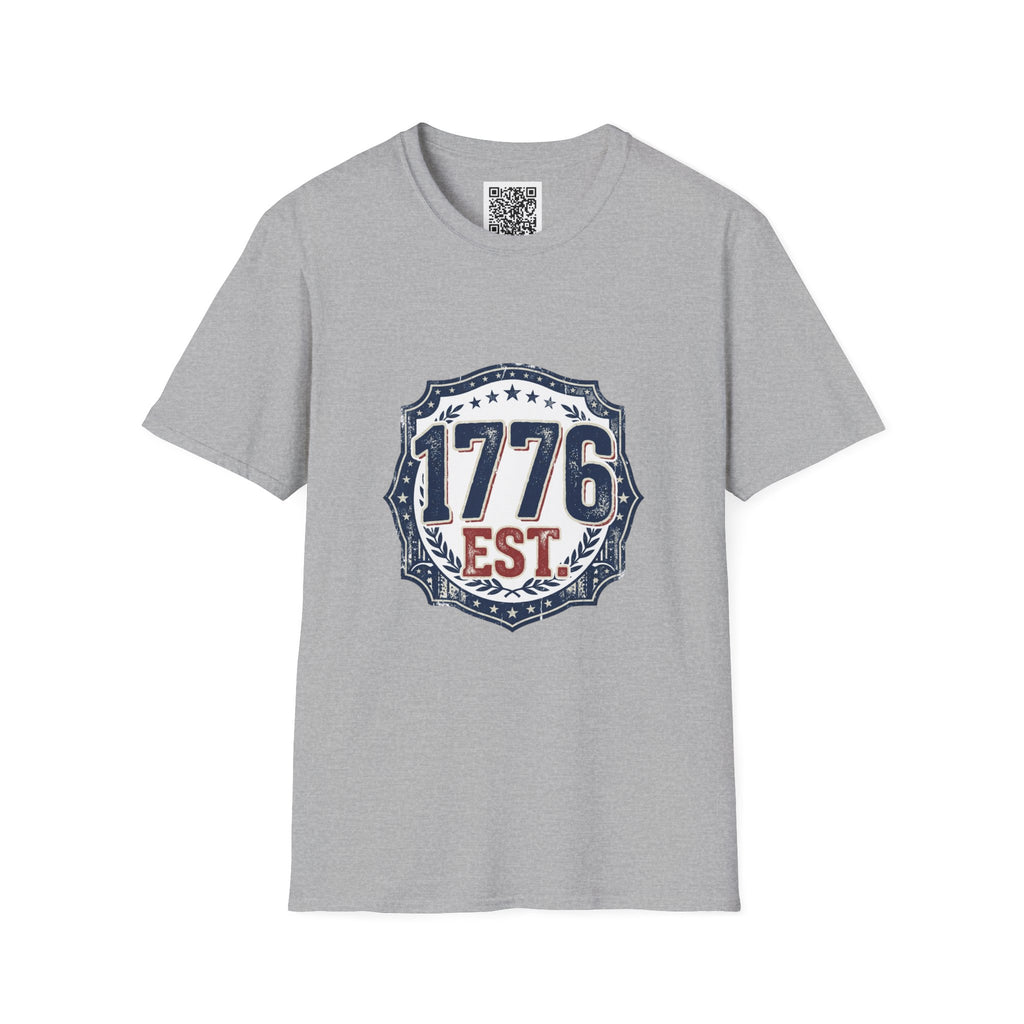 1776 Vintage Shield T-Shirt — Patriotic Independence Day Tee
