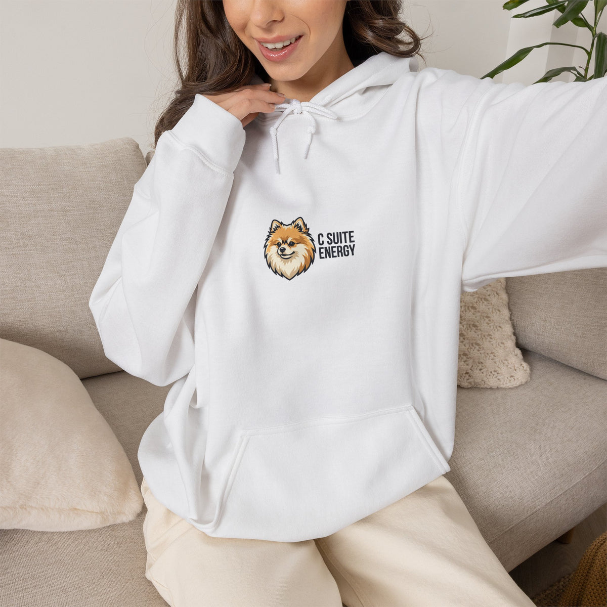 Pomeranian 'Chief of Barking at Nothing' Hoodie
