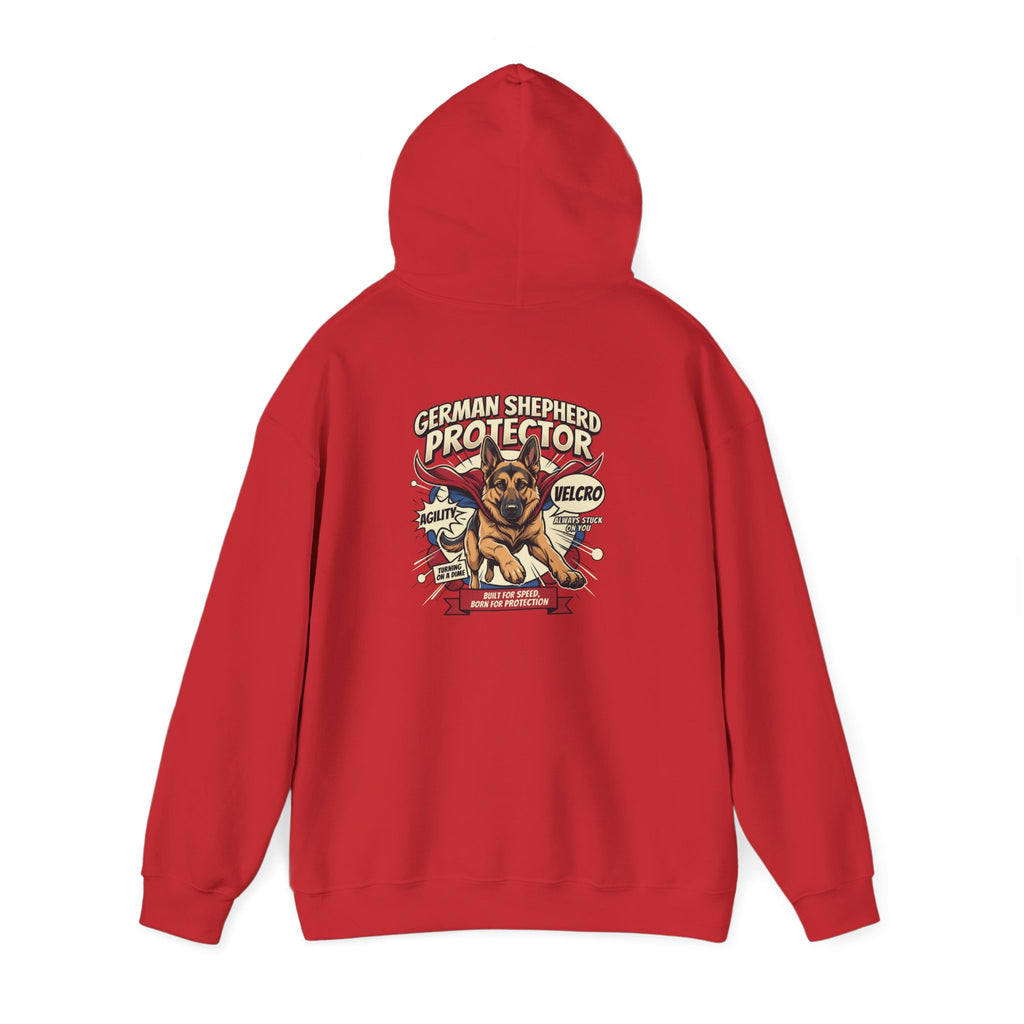 German Shepherd Protector Hoodie — "Not All Heroes Wear Capes" Dog Lover Pullover