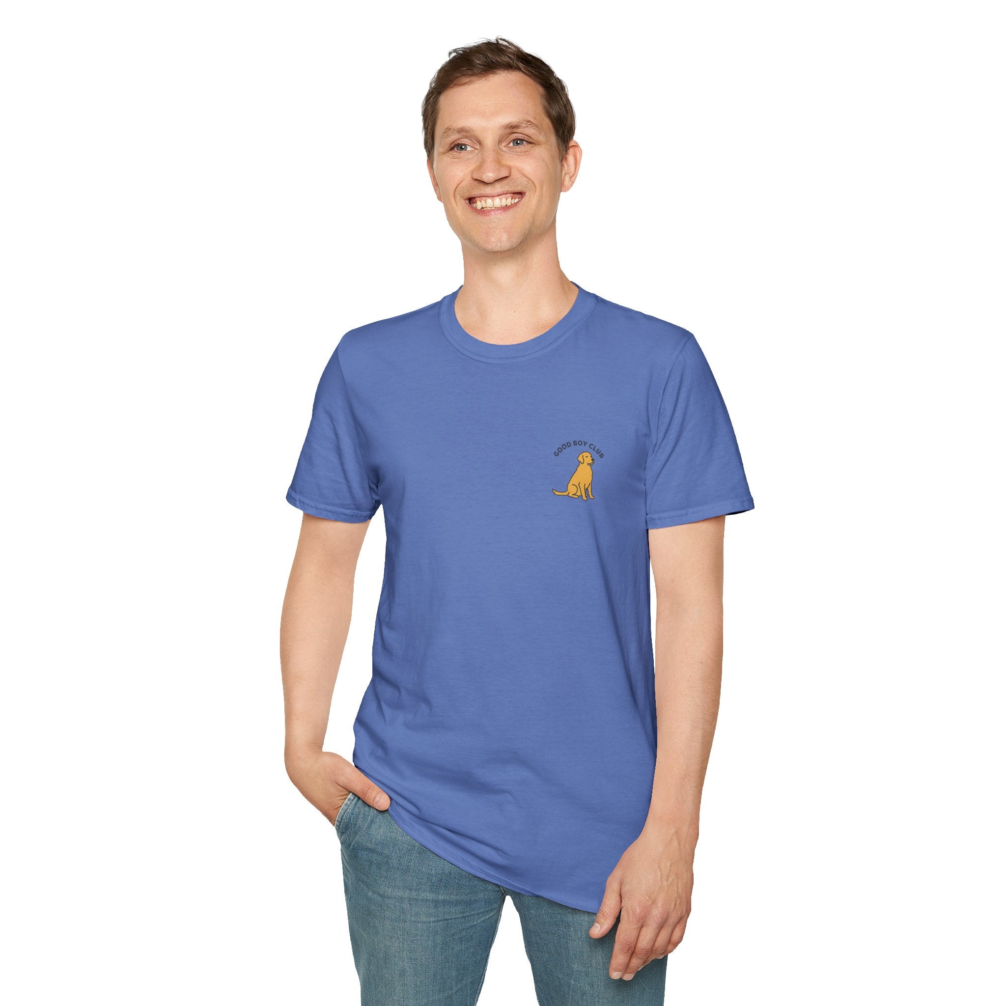 Golden Retriever Good Boy Club Print T-Shirt