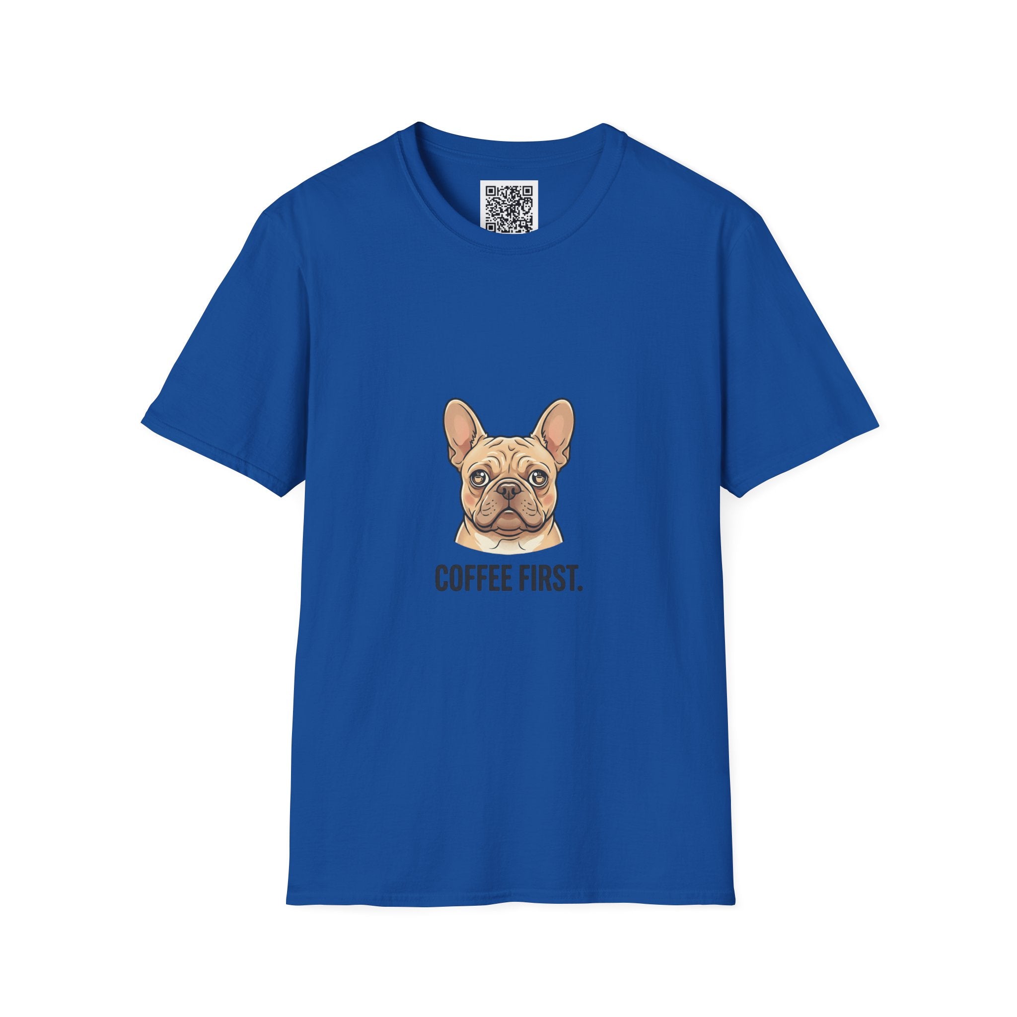 French Bulldog "Coffee First" T-Shirt