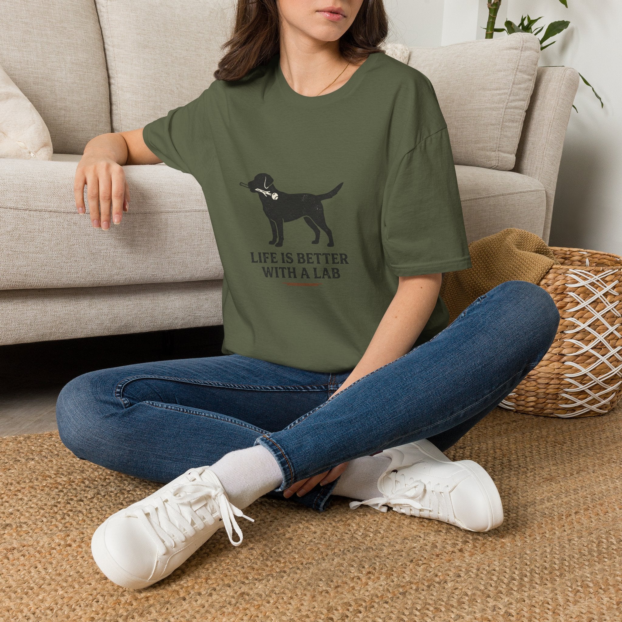 Lab Retriever T-Shirt — "Life Is Better With a Lab" Dog Lover Tee