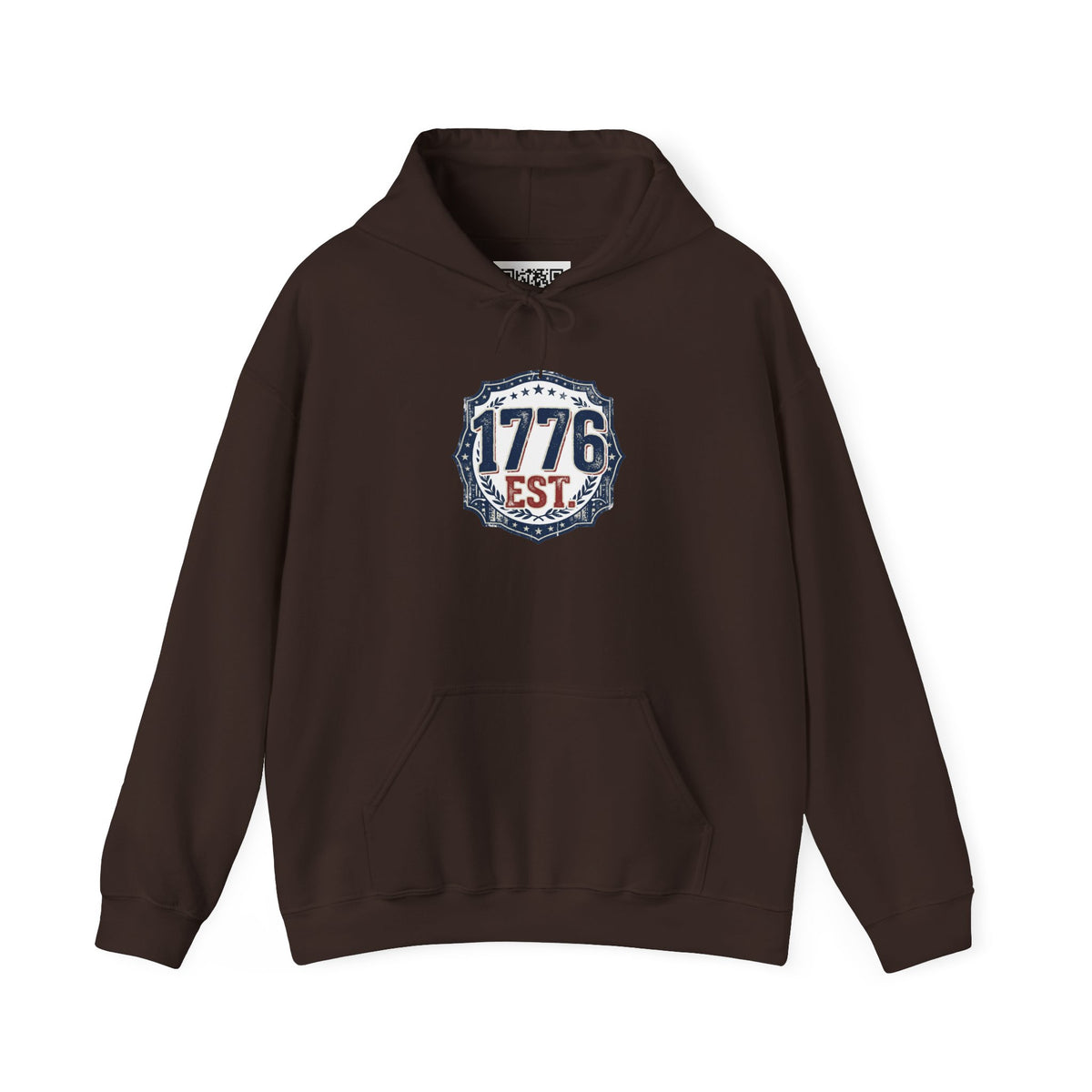 1776 Patriotic Hoodie — "Free Because of the Brave" Military Veteran Sweatshirt