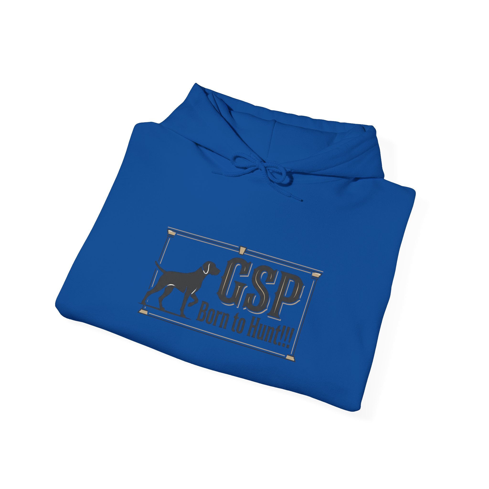 GSP 'Born to Hunt' Hoodie — German Shorthaired Pointer Blueprint Design