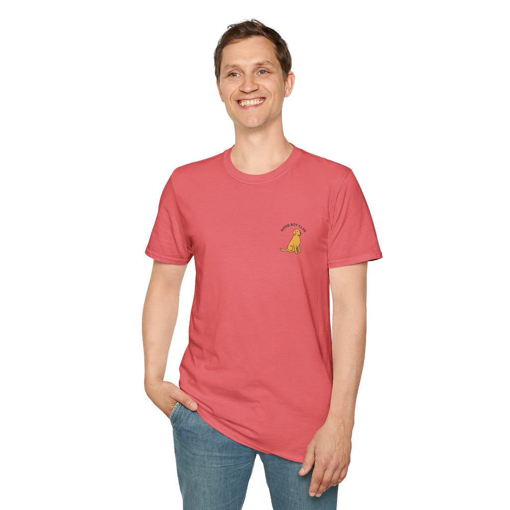 Golden Retriever Good Boy Club Print T-Shirt
