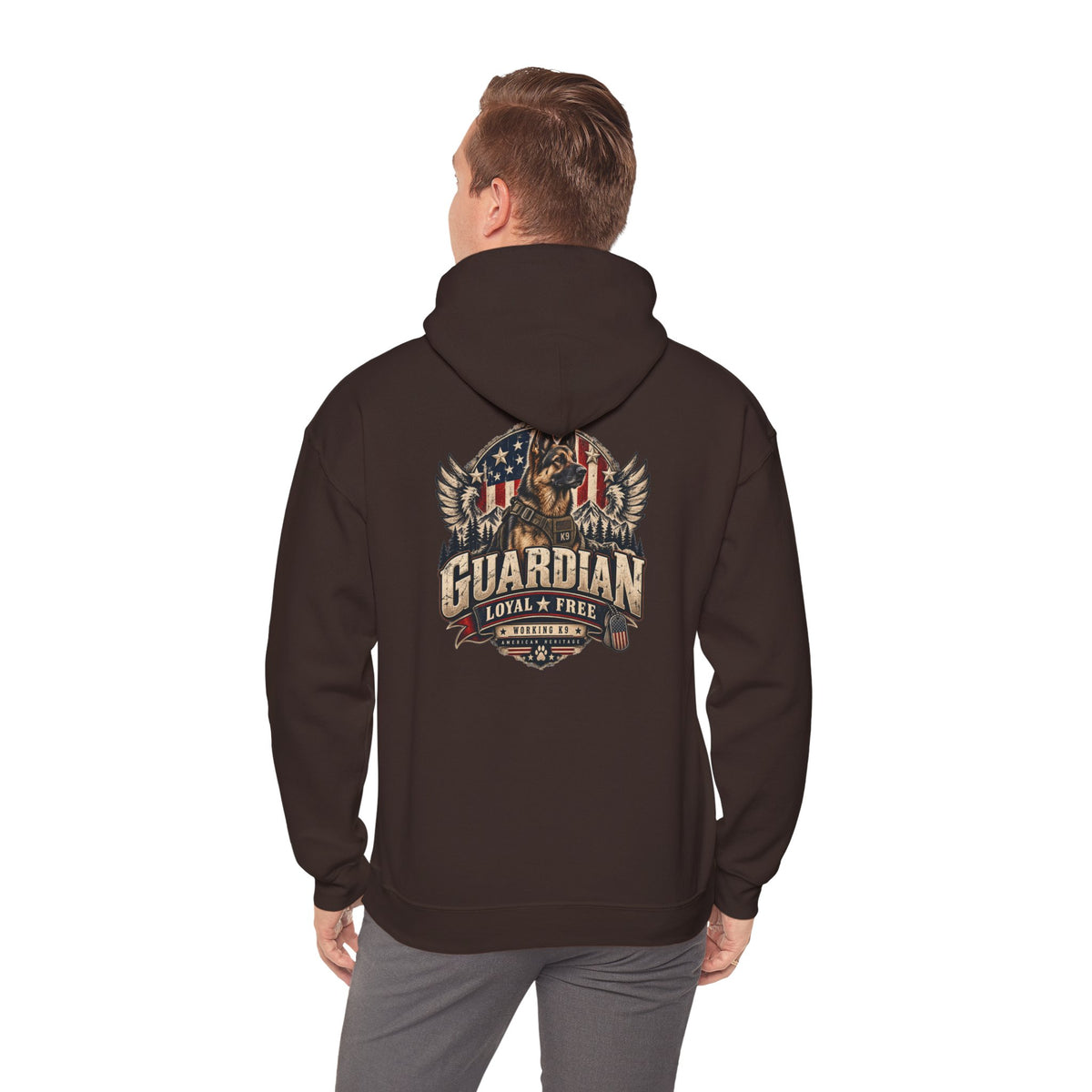 Guardian Loyal & Free Hoodie - Patriotic American Flag Eagle Design