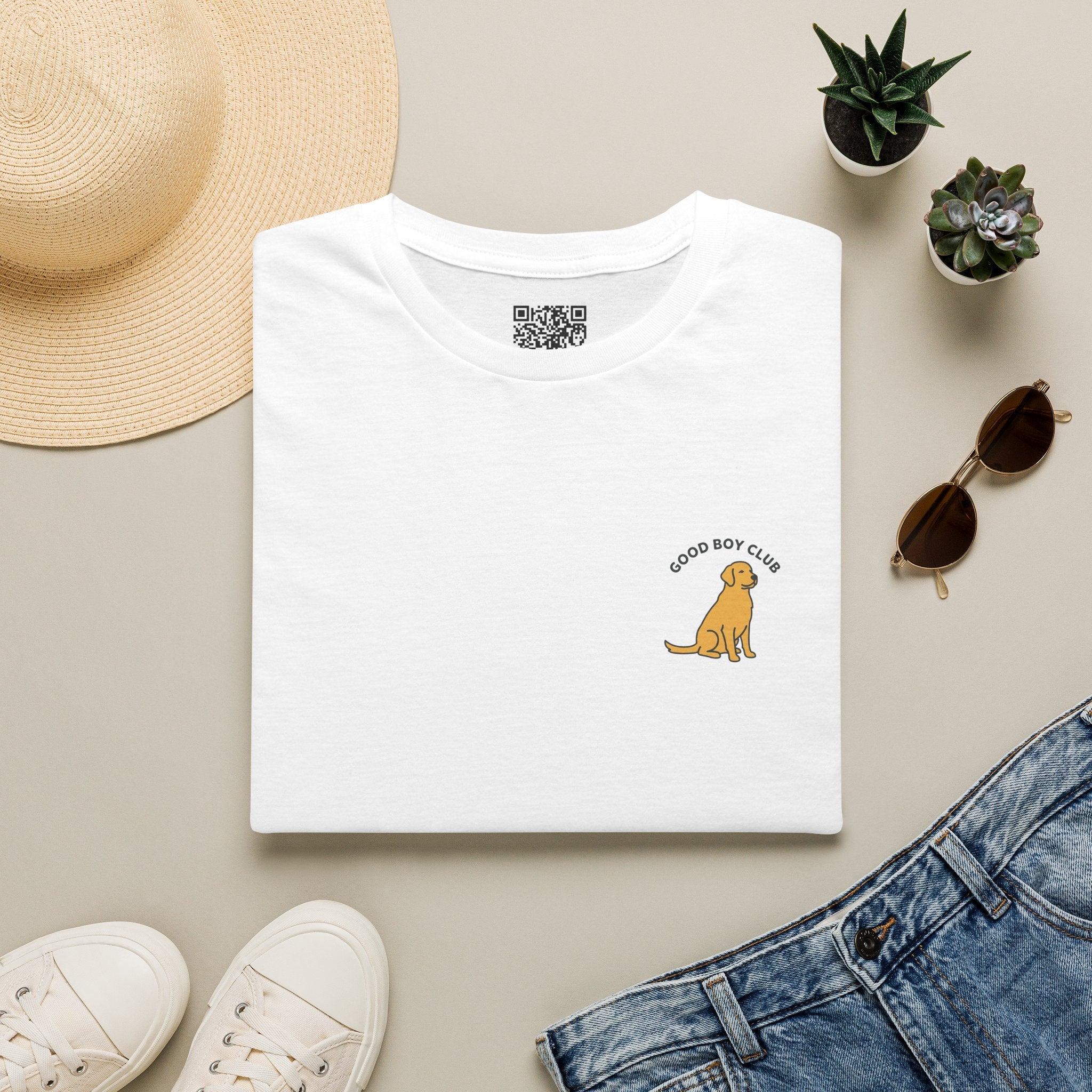 Golden Retriever Good Boy Club Print T-Shirt