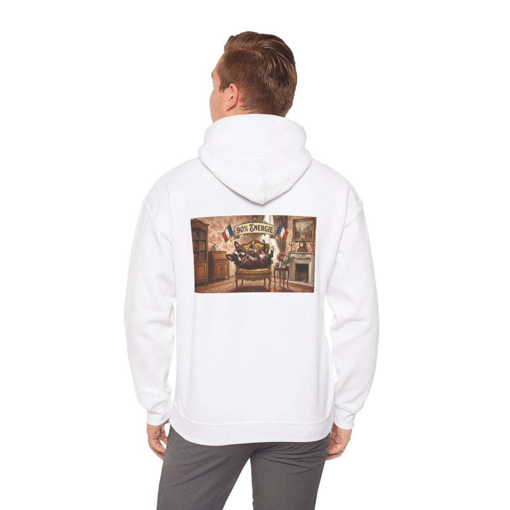 Frenchie Hoodie 90% Energy — Graphic Pullover