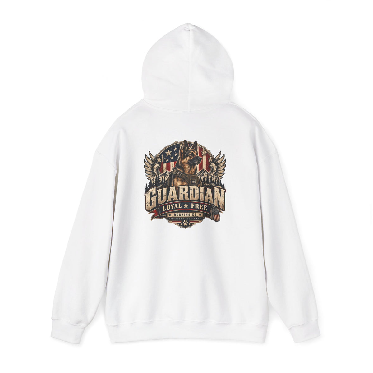 Guardian Loyal & Free Hoodie - Patriotic American Flag Eagle Design