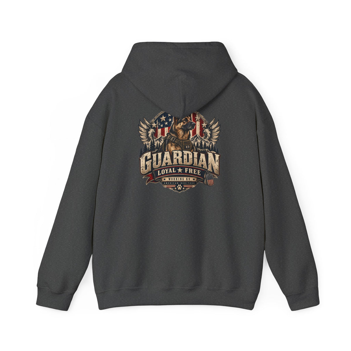 Guardian Loyal & Free Hoodie - Patriotic American Flag Eagle Design